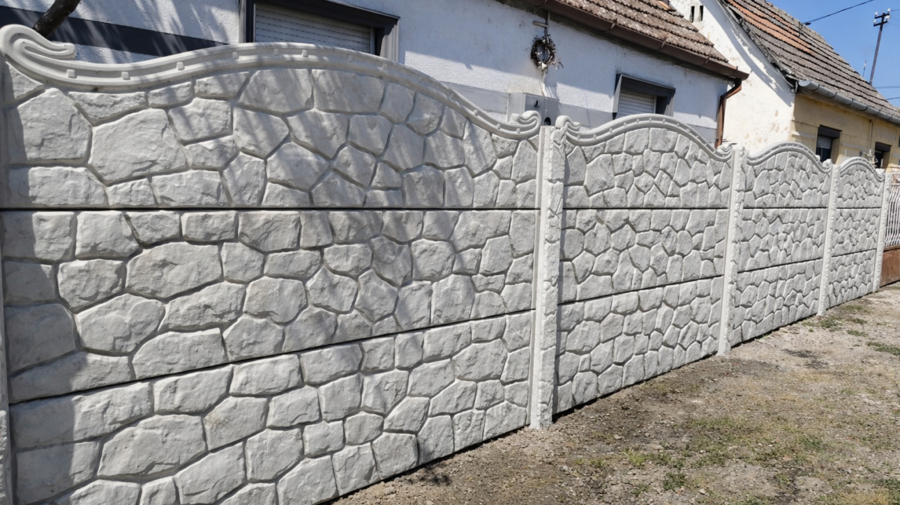 Panelna betonska ograda krupan kamen - proizvodnja